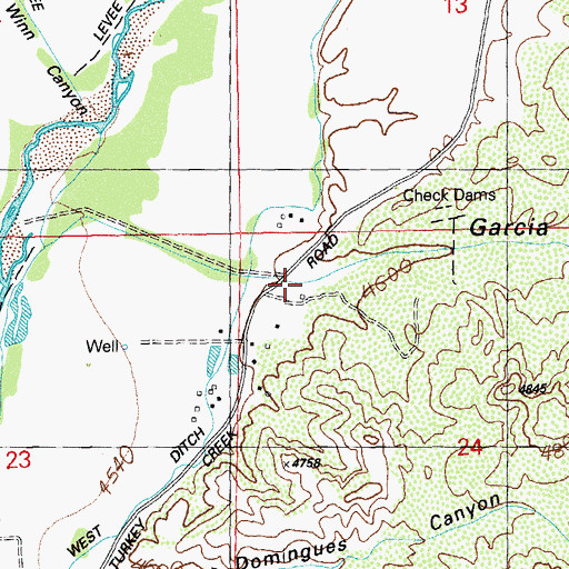Topographic Map of Garcia Canyon, NM