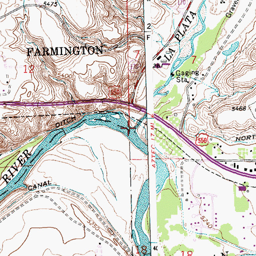 Topographic Map of La Plata River, NM