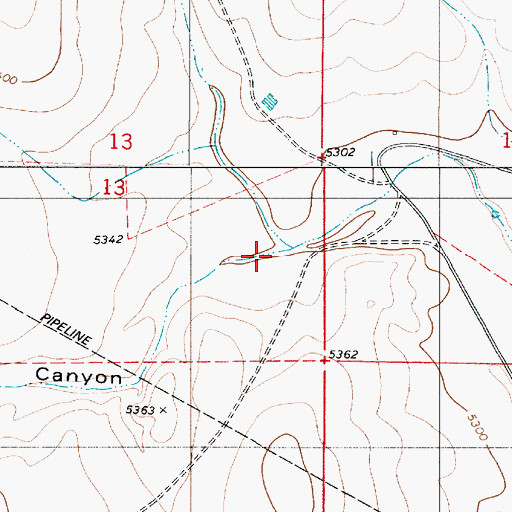 Topographic Map of Little Hasperos Canyon, NM
