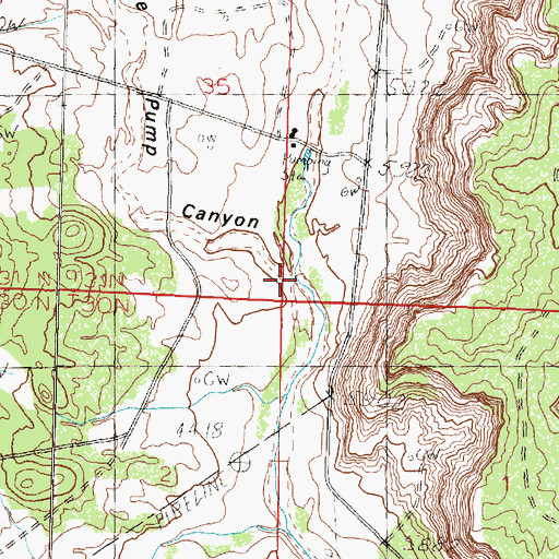 Topographic Map of Little Pump Canyon, NM