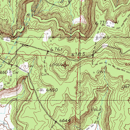 Topographic Map of Manzanares Mesa, NM