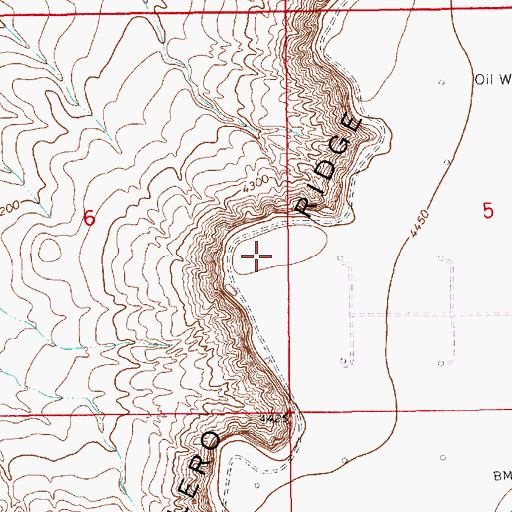Topographic Map of Mescalero Ridge, NM
