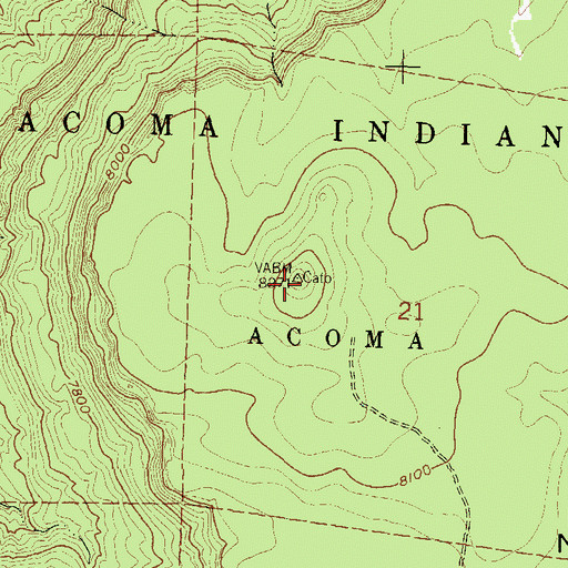 Topographic Map of North Cebollita Mesa, NM