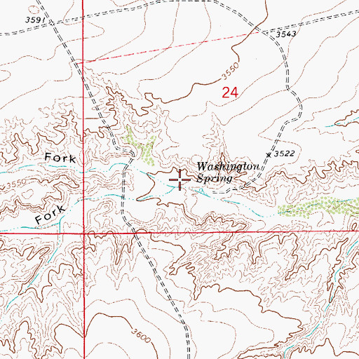 Topographic Map of North Fork Hay Hollow, NM