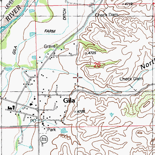 Topographic Map of Northrup Canyon, NM