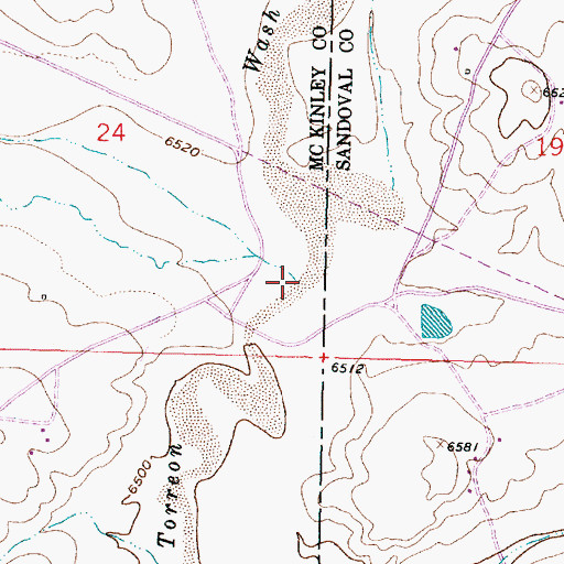 Topographic Map of Papers Wash, NM