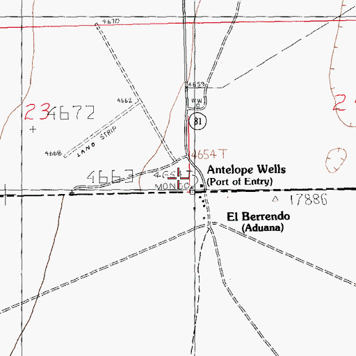 Topographic Map of Playas Valley, NM