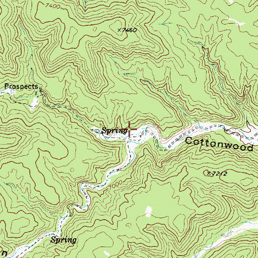 Topographic Map of Plumbago Canyon, NM