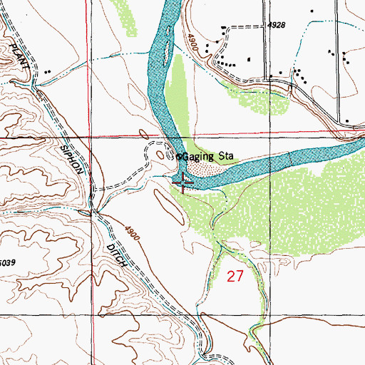 Topographic Map of Rattlesnake Wash, NM