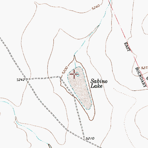 Topographic Map of Sabino Lake, NM