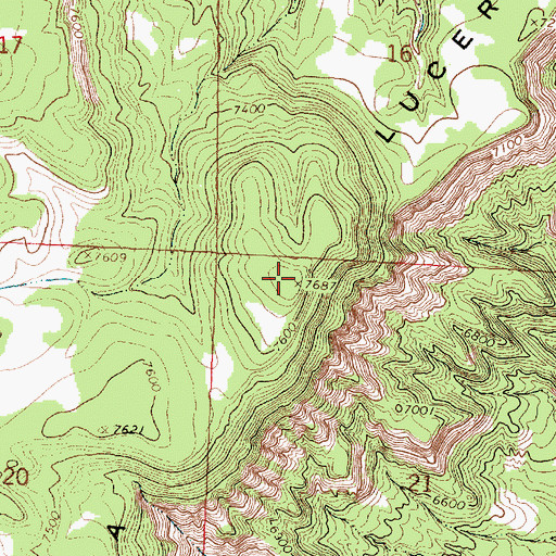 Topographic Map of Sierra Lucero, NM