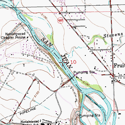 Topographic Map of Stevens Arroyo, NM