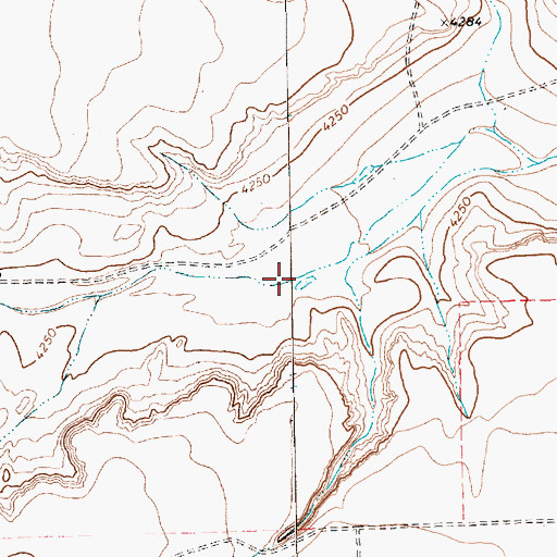 Topographic Map of Tierra Blanca Creek, NM