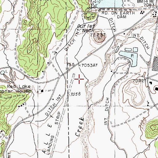 Topographic Map of Tohdildonih Wash, NM