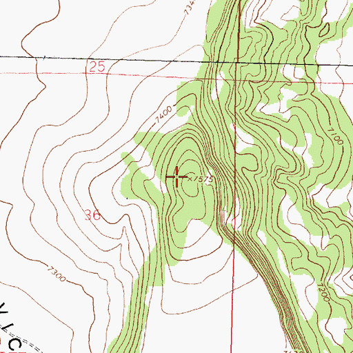 Topographic Map of Victorino Mesa, NM