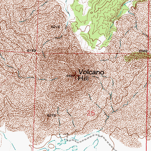 Topographic Map of Volcano Hill, NM