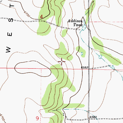 Topographic Map of State of New Mexico, NM