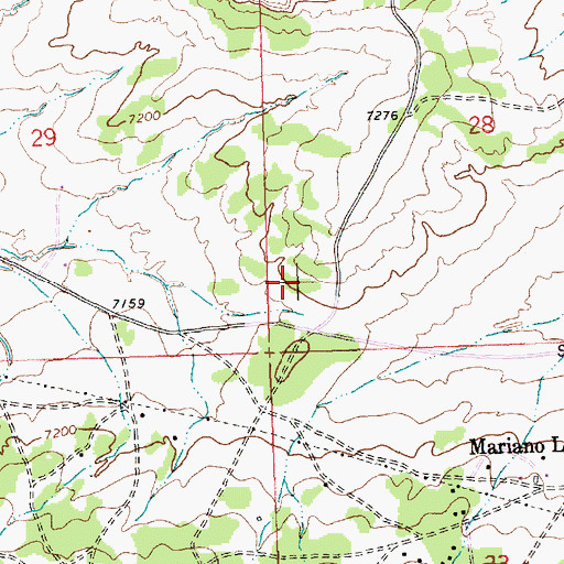 Topographic Map of Dutton Plateau, NM