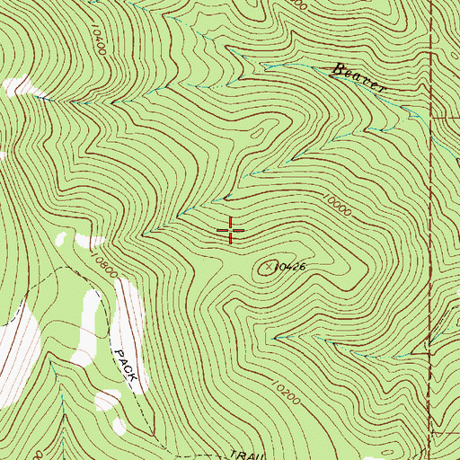 Topographic Map of Santa Fe Mountains, NM