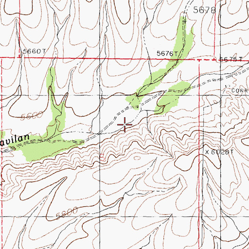 Topographic Map of Oak Canyon, NM