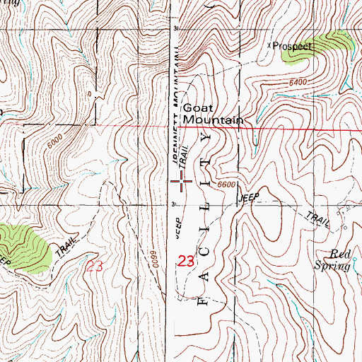 Topographic Map of Goat Mountain, NM