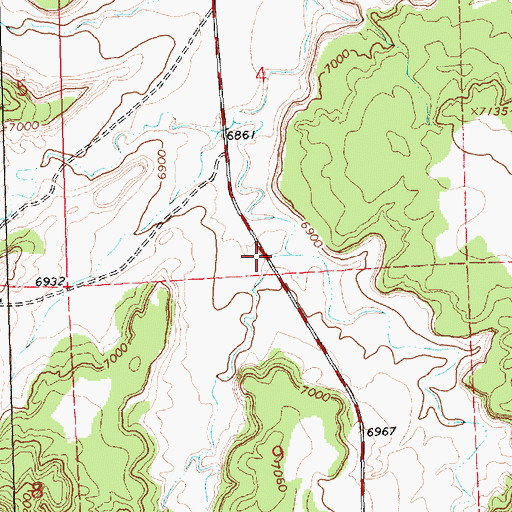 Topographic Map of Satan Pass Canyon, NM