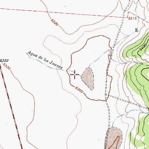Topographic Map of Agua de los Juanes, NM