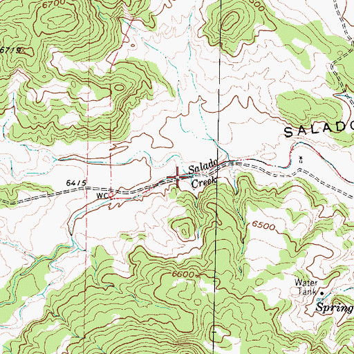 Topographic Map of Agua de Caon Seco, NM