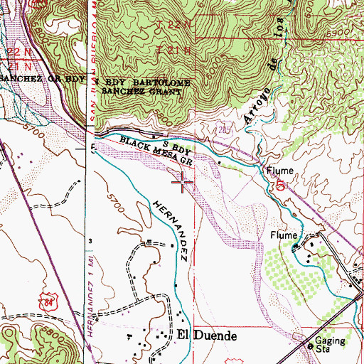 Topographic Map of Arroyo de la Presa, NM