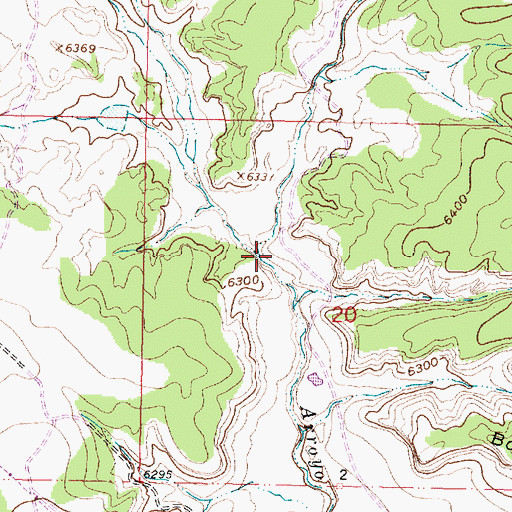 Topographic Map of Arroyo de los Cerros Colorados, NM