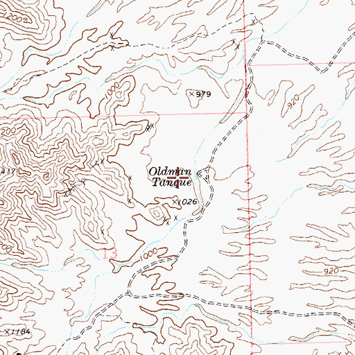 Topographic Map of Oldman Tanque, AZ