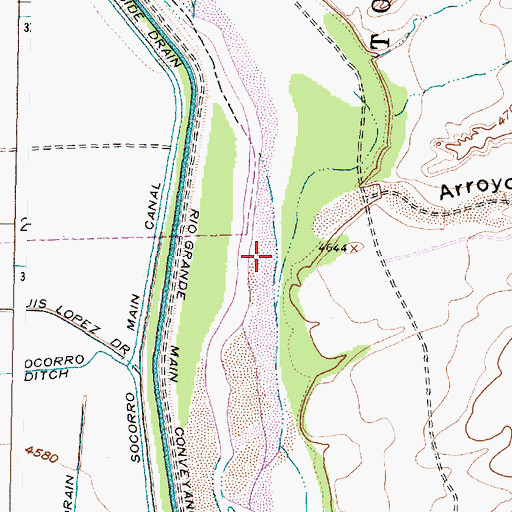 Topographic Map of Arroyo del Tajo, NM