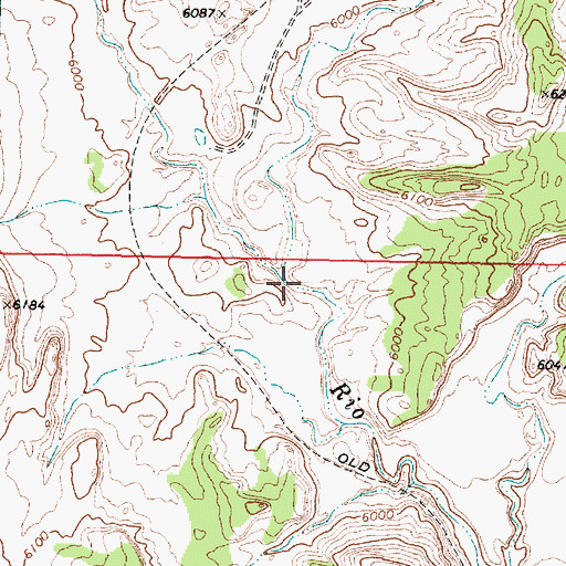 Topographic Map of Arroyo Cachulie, NM