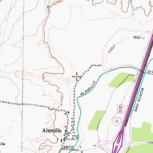 Topographic Map of Arroyo Chanthe, NM