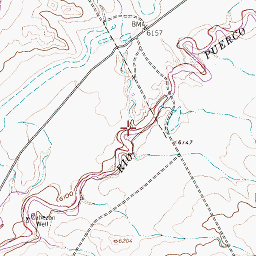 Topographic Map of Arroyo Chavez, NM