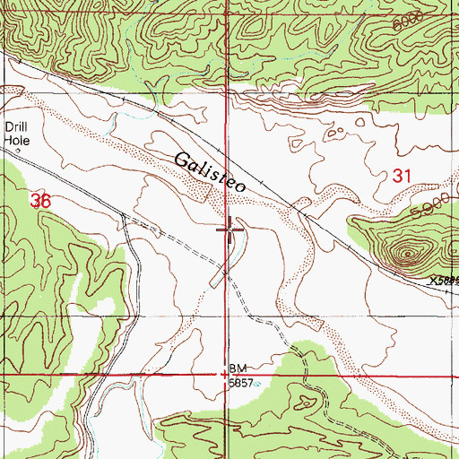 Topographic Map of Arroyo Chorro, NM