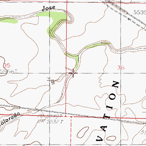 Topographic Map of Arroyo Colorado, NM