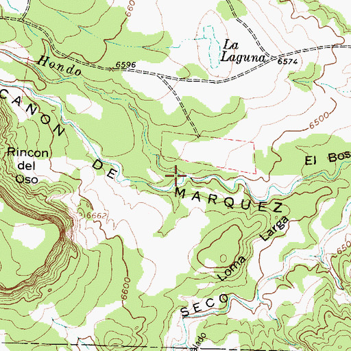 Topographic Map of Arroyo Hondo, NM