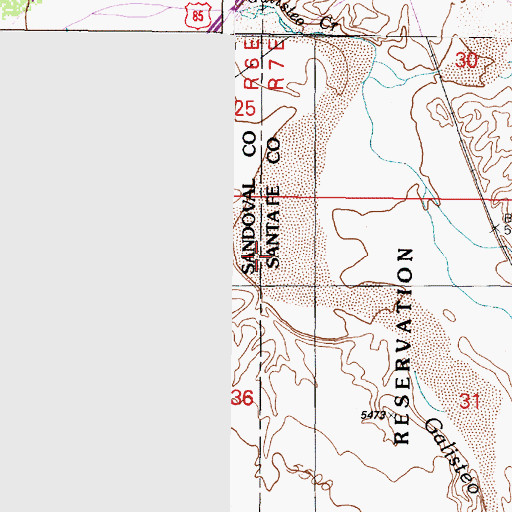 Topographic Map of Arroyo Largo, NM