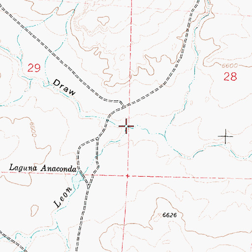 Topographic Map of Arroyo Leon, NM