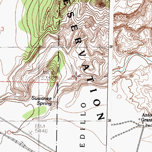Topographic Map of Arroyo Lucero, NM