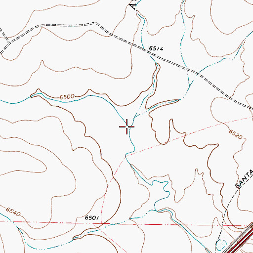 Topographic Map of Arroyo Needam, NM