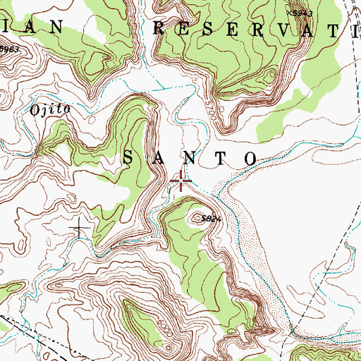 Topographic Map of Arroyo Ojito, NM