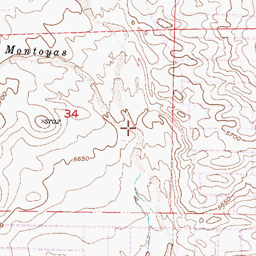 Topographic Map of Arroyo Pantadeleon, NM