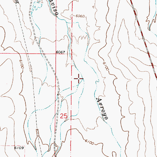 Topographic Map of Arroyo Puertacito de los Salado, NM