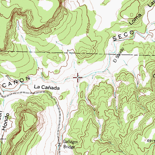 Topographic Map of Arroyo Puertecita, NM