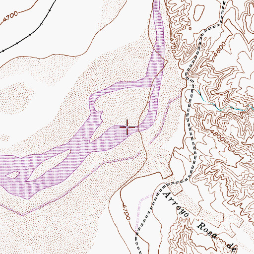 Topographic Map of Arroyo Rosa de Castillo, NM