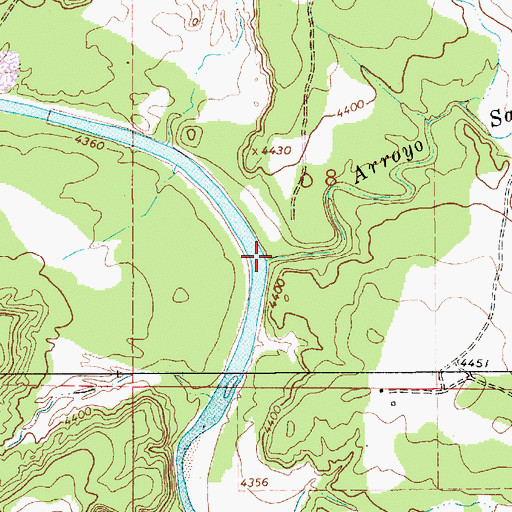 Topographic Map of Arroyo San Juan de Dios, NM