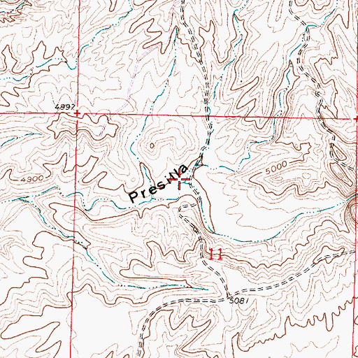 Topographic Map of Arroyo Tinajas, NM