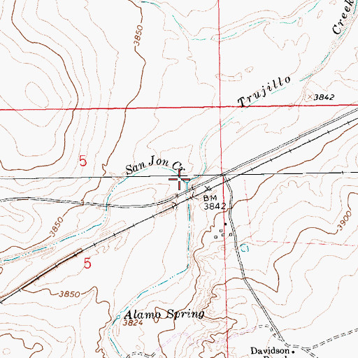 Topographic Map of Arroyo Trujillo, NM